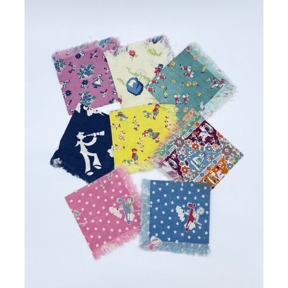 Vintage 1940s Childrens Handkerchiefs Set - Picture 3 of 14